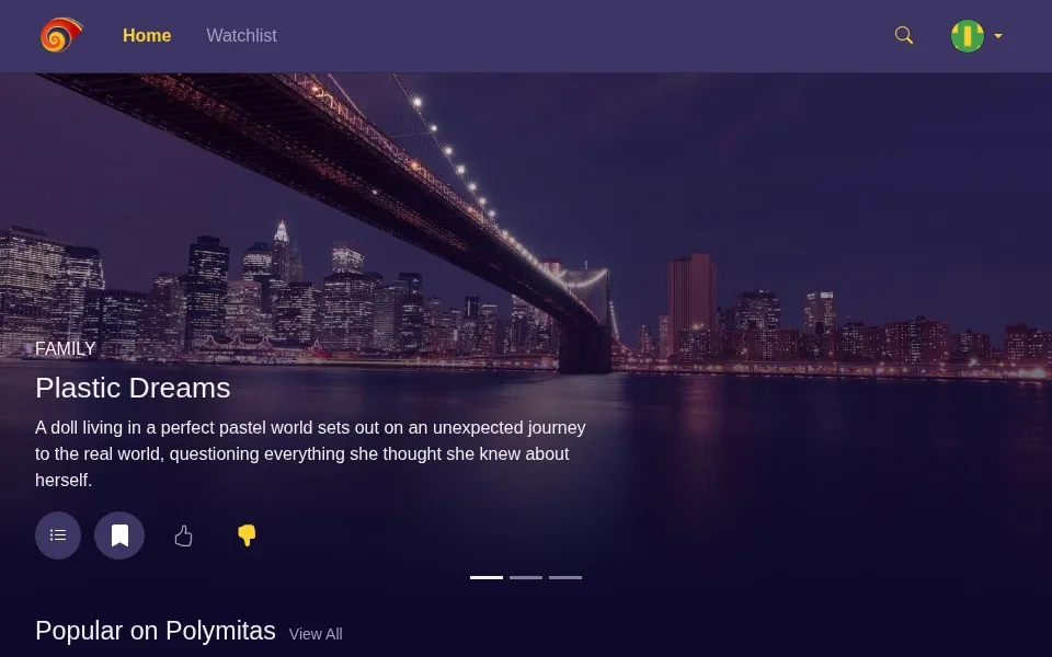 Home page banner and collection rows, default Tide theme